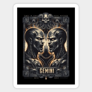 Dark Fantasy Gemini Magnet